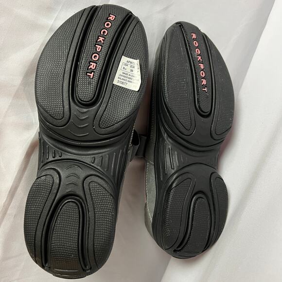 New Rockport Mary Jane Walkers Womens Size 8.5 Gray-Blue-Pink Leather & Fabric - Picture 7 of 8